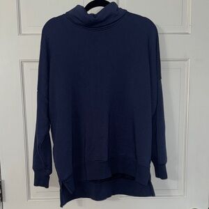 Aerie Navy Cowl Neck Sweater